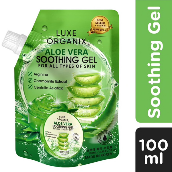 5 Pcs LUXE ORGANIX 99.85% Aloe Vera Soothing Gel 100ml