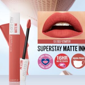 5 Pcs MAYBELLINE  Superstay Matte Ink Liquid Lipstick 5 ml (130-Self-Starter)