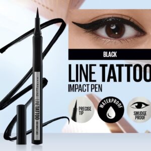 5 Pcs MAYBELLINE  Line Tattoo Impact Pen Eyeliner (Black)