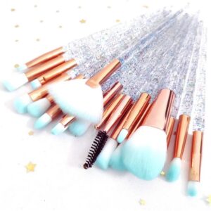 5 Sets Makeup Brush Set  (Transparent Green)