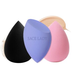 10 Sets SACE LADY Make Up Sponge (Black+Pink+Blue)