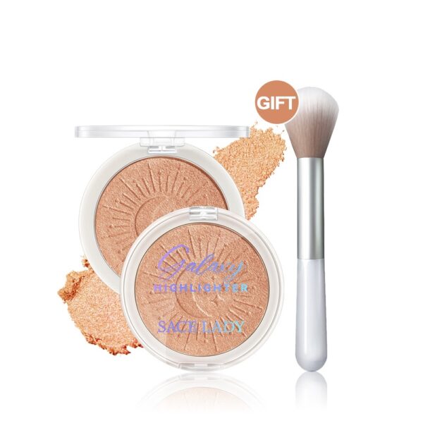 5 Pcs SACE LADY Highlighter/Shimmer Face Powder (Sunset Champagne)