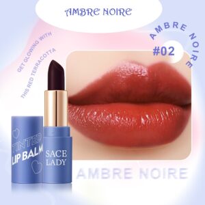 5 Pcs SACE LADY Tinted Lip Balm (Ambre Niore)